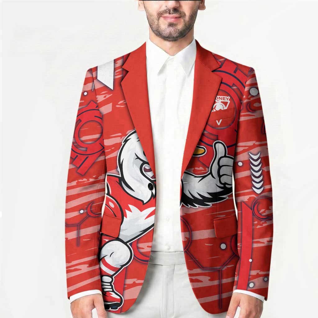 Sydney Swans Blazer Mascot Cartoon Football Illustration Style