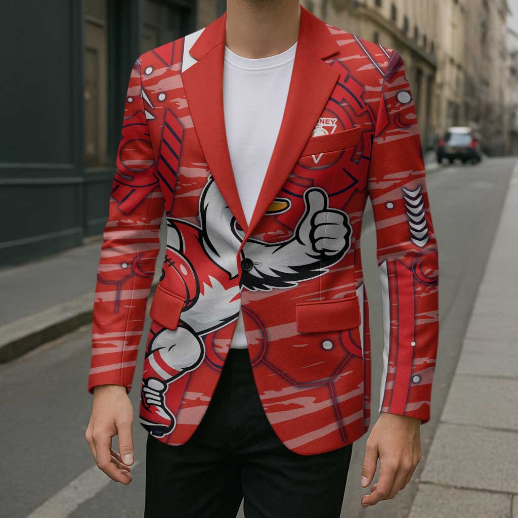 Sydney Swans Blazer Mascot Cartoon Football Illustration Style