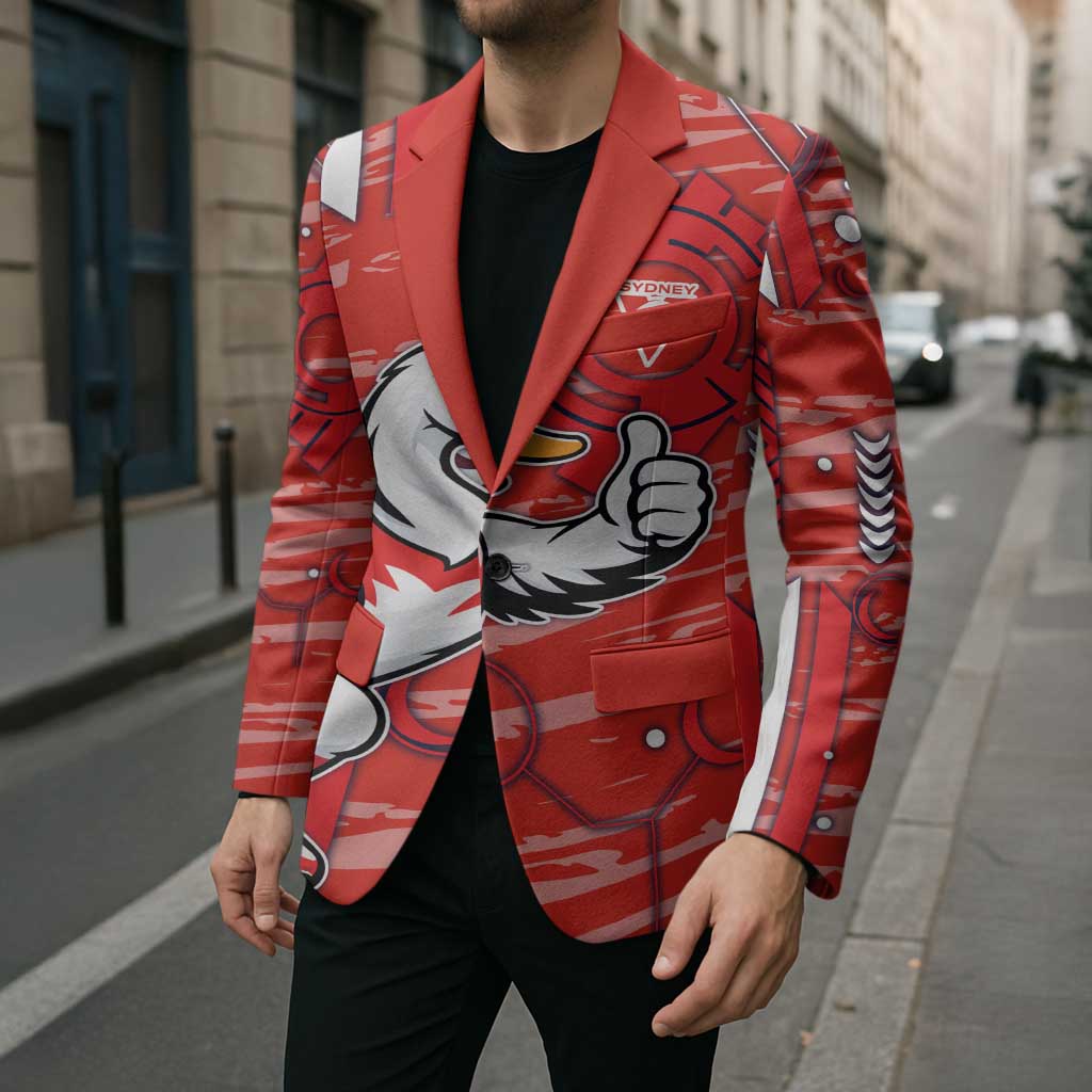 Sydney Swans Blazer Mascot Cartoon Football Illustration Style