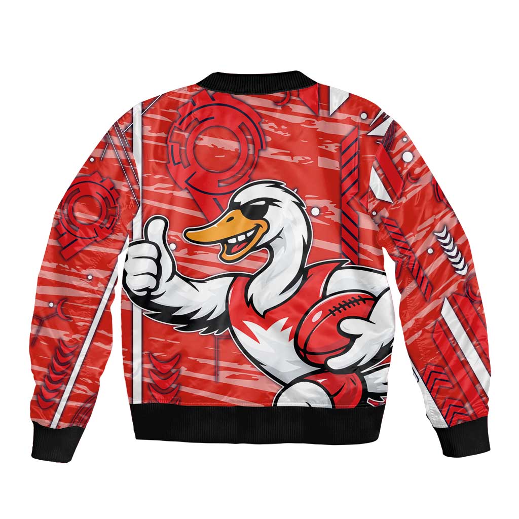 Sydney Swans Bomber Jacket Mascot Cartoon Football Illustration Style