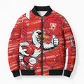 Sydney Swans Bomber Puffer Jacket Mascot Cartoon Football Illustration Style