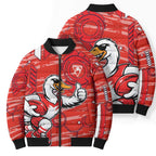 Sydney Swans Bomber Puffer Jacket Mascot Cartoon Football Illustration Style