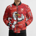 Sydney Swans Bomber Puffer Jacket Mascot Cartoon Football Illustration Style