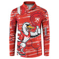 Sydney Swans Button Sweatshirt Mascot Cartoon Football Illustration Style