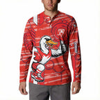 Sydney Swans Button Sweatshirt Mascot Cartoon Football Illustration Style