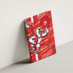 Sydney Swans Canvas Wall Art Mascot Cartoon Football Illustration Style