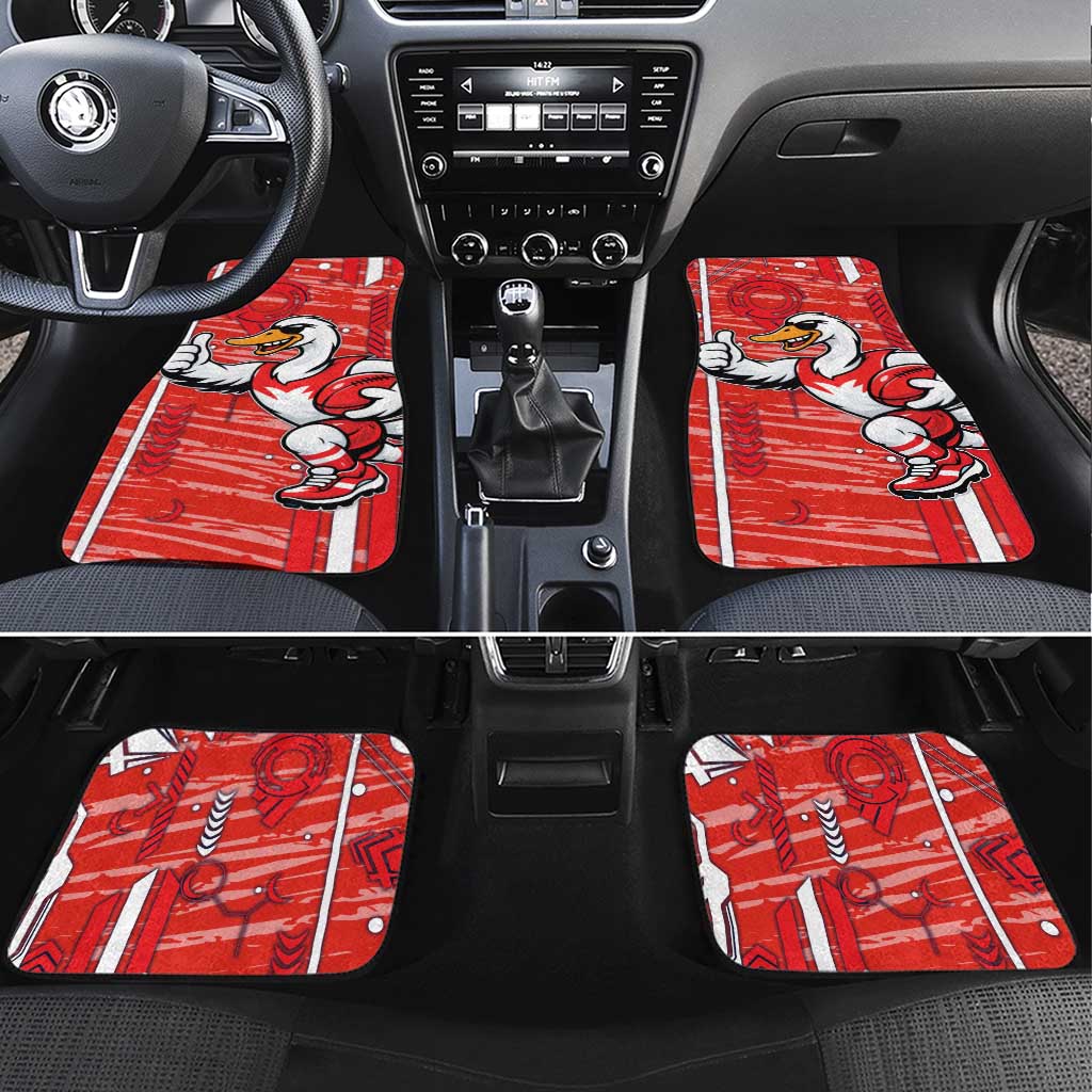 Sydney Swans Car Mats Mascot Cartoon Football Illustration Style
