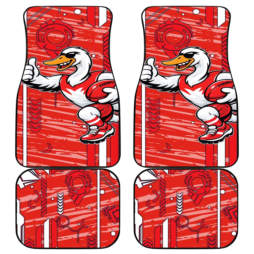 Sydney Swans Car Mats Mascot Cartoon Football Illustration Style