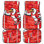 Sydney Swans Car Mats Mascot Cartoon Football Illustration Style