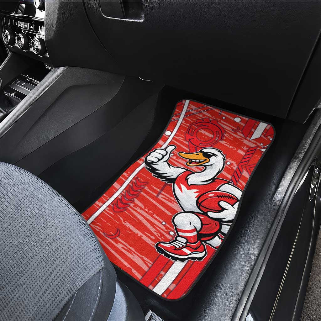 Sydney Swans Car Mats Mascot Cartoon Football Illustration Style
