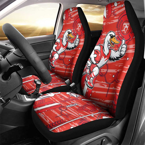 Sydney Swans Car Seat Cover Mascot Cartoon Football Illustration Style
