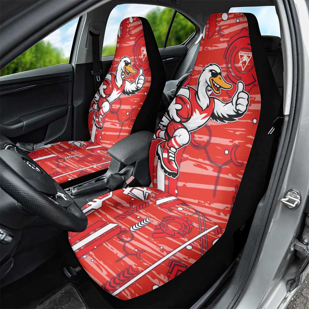 Sydney Swans Car Seat Cover Mascot Cartoon Football Illustration Style