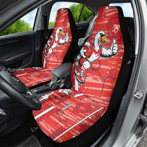 Sydney Swans Car Seat Cover Mascot Cartoon Football Illustration Style