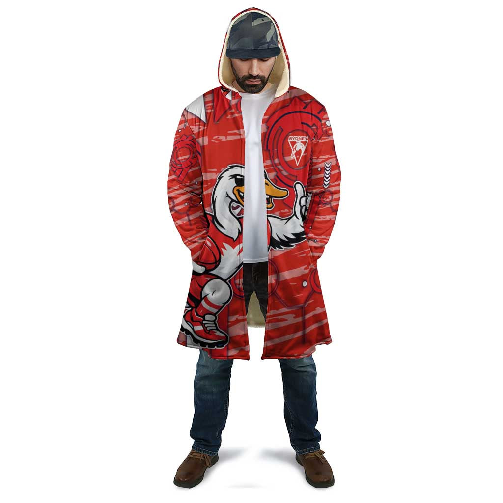 Sydney Swans Cloak Mascot Cartoon Football Illustration Style