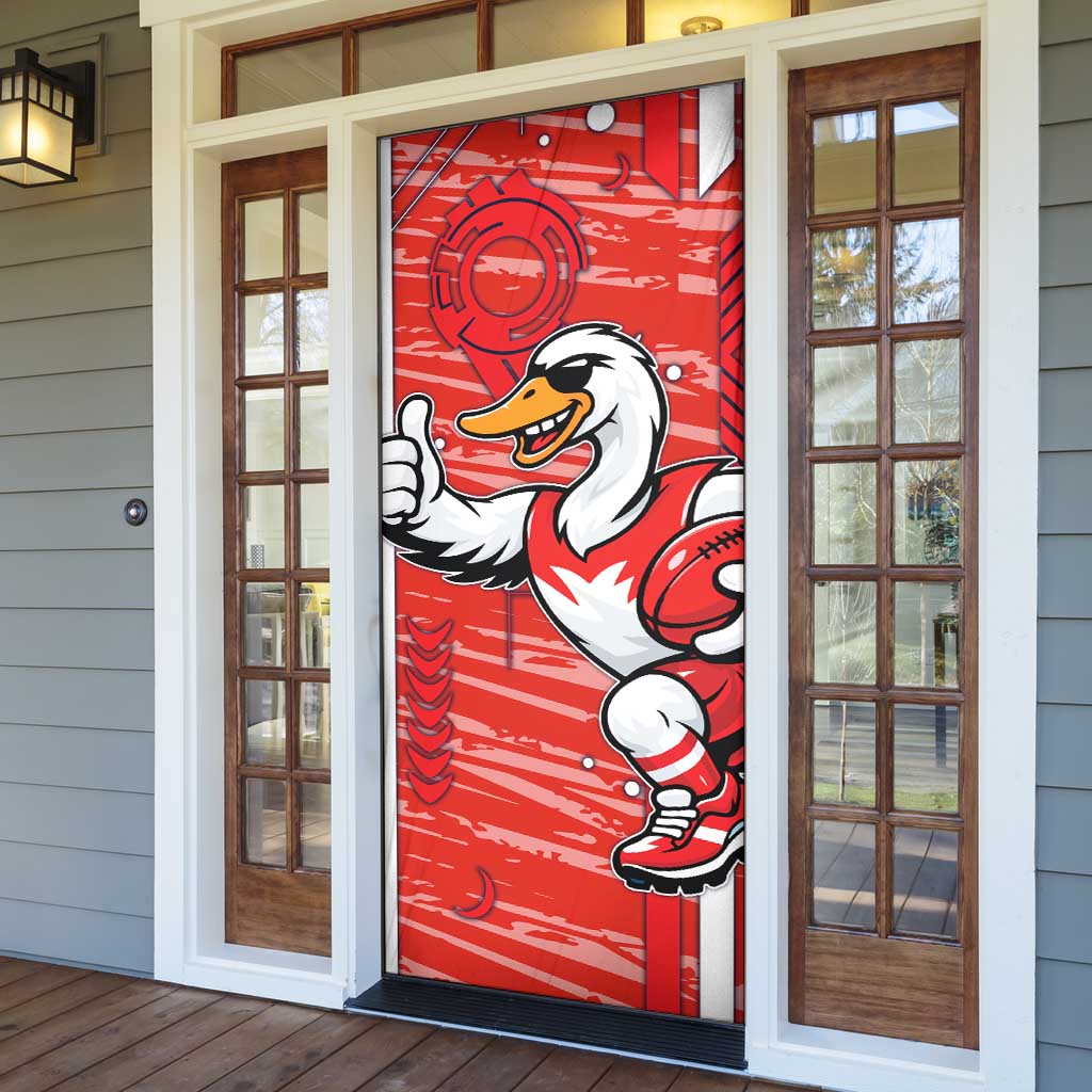 Sydney Swans Door Cover Mascot Cartoon Football Illustration Style