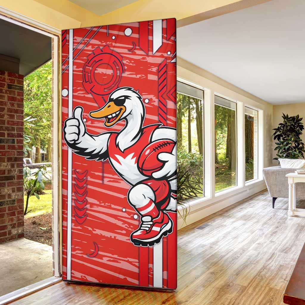 Sydney Swans Door Cover Mascot Cartoon Football Illustration Style