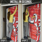 Sydney Swans Door Cover Mascot Cartoon Football Illustration Style