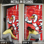 Sydney Swans Door Cover Mascot Cartoon Football Illustration Style