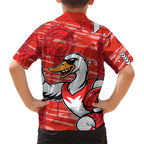 Sydney Swans Family Matching Tank Maxi Dress and Hawaiian Shirt Mascot Cartoon Football Illustration Style