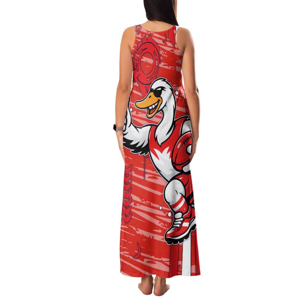 Sydney Swans Family Matching Tank Maxi Dress and Hawaiian Shirt Mascot Cartoon Football Illustration Style