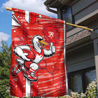 Sydney Swans Garden Flag Mascot Cartoon Football Illustration Style