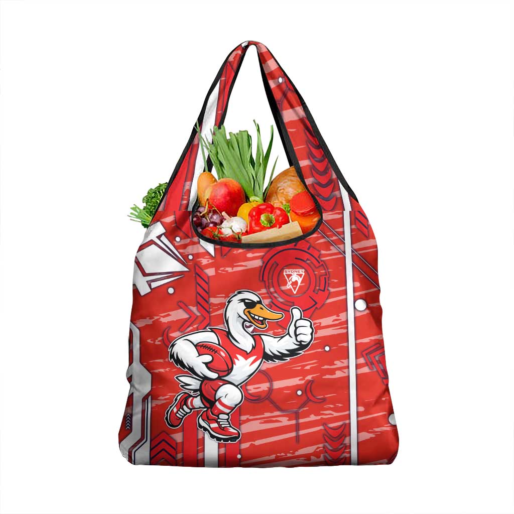 Sydney Swans Grocery Bag Mascot Cartoon Football Illustration Style
