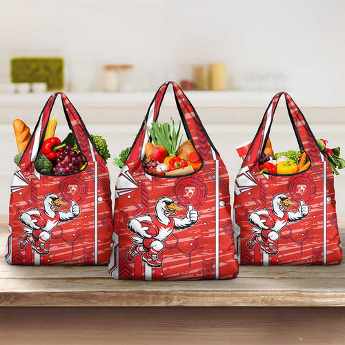 Sydney Swans Grocery Bag Mascot Cartoon Football Illustration Style