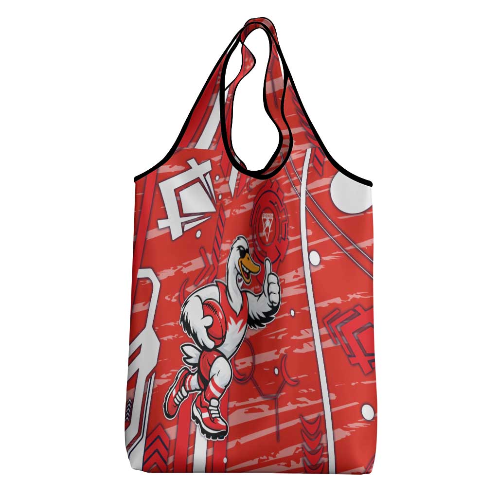 Sydney Swans Grocery Bag Mascot Cartoon Football Illustration Style