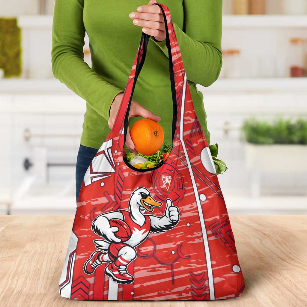 Sydney Swans Grocery Bag Mascot Cartoon Football Illustration Style