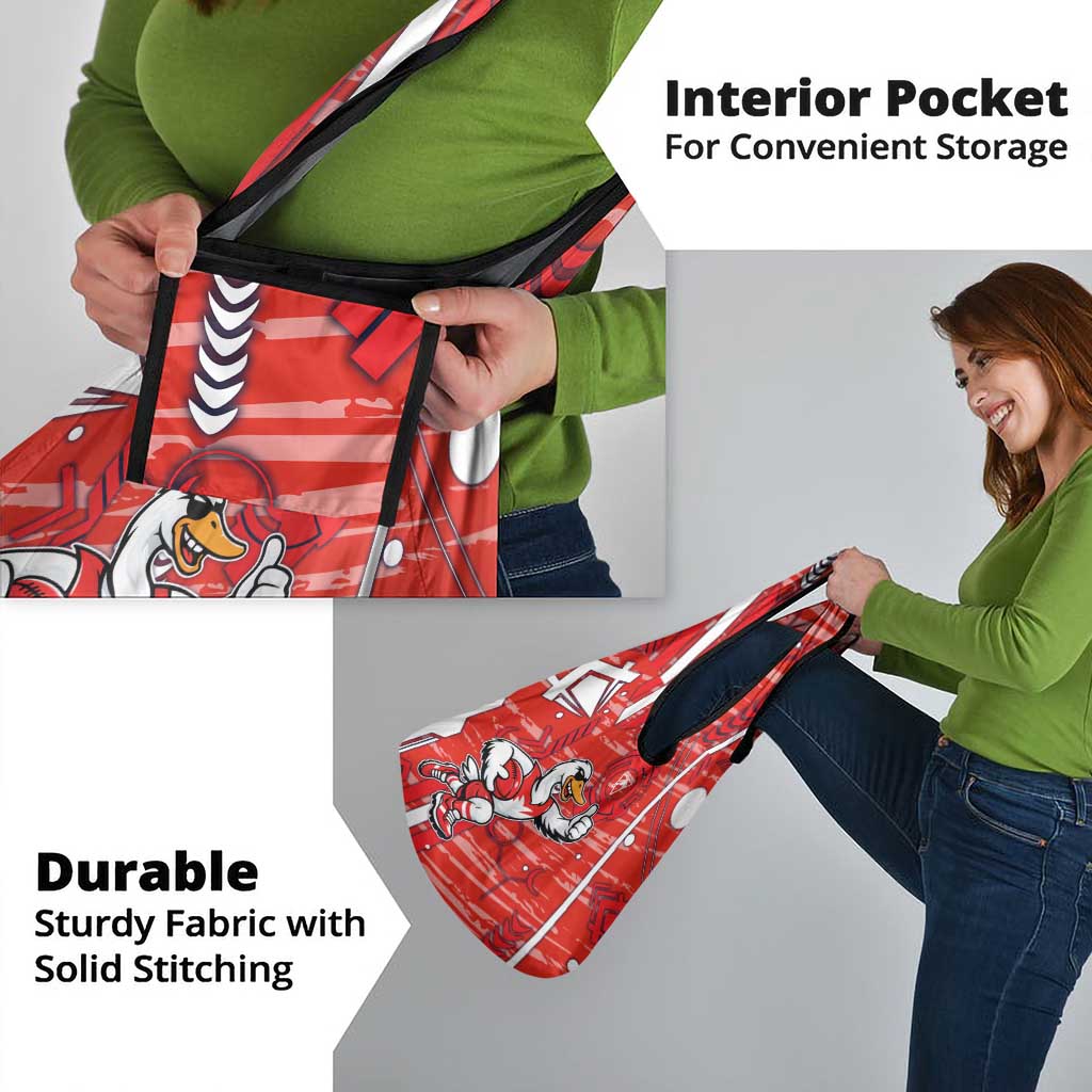 Sydney Swans Grocery Bag Mascot Cartoon Football Illustration Style