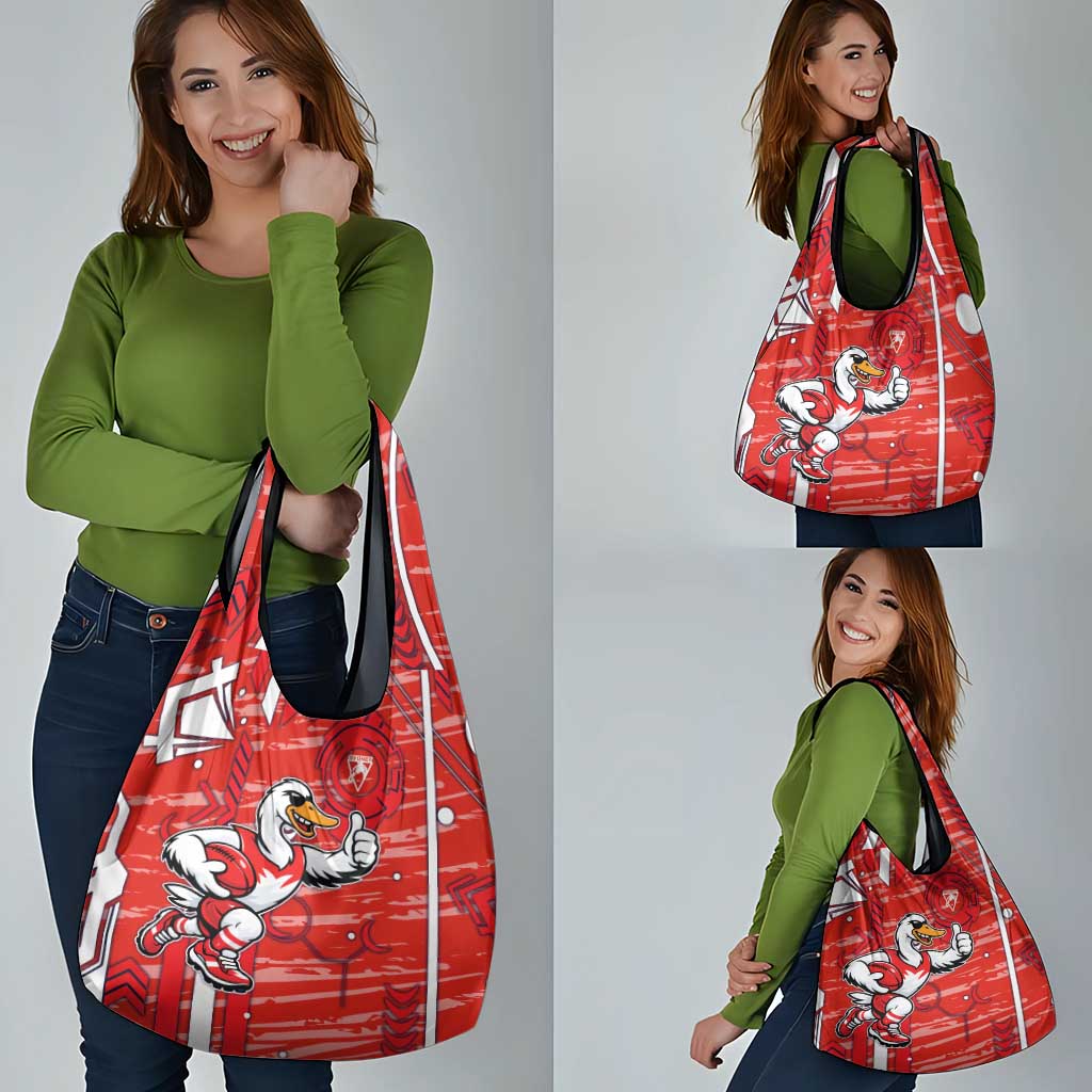 Sydney Swans Grocery Bag Mascot Cartoon Football Illustration Style