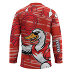 Sydney Swans Hockey Jersey Mascot Cartoon Football Illustration Style