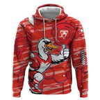 Sydney Swans Hoodie Mascot Cartoon Football Illustration Style
