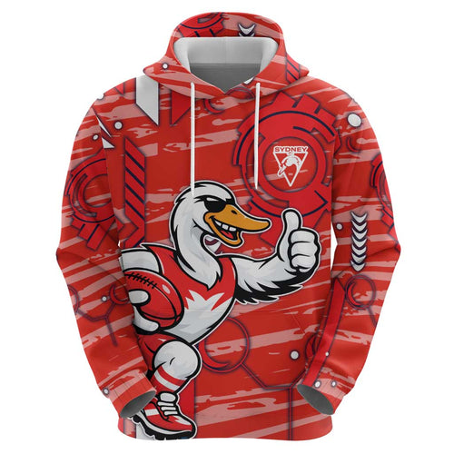 Sydney Swans Hoodie Mascot Cartoon Football Illustration Style