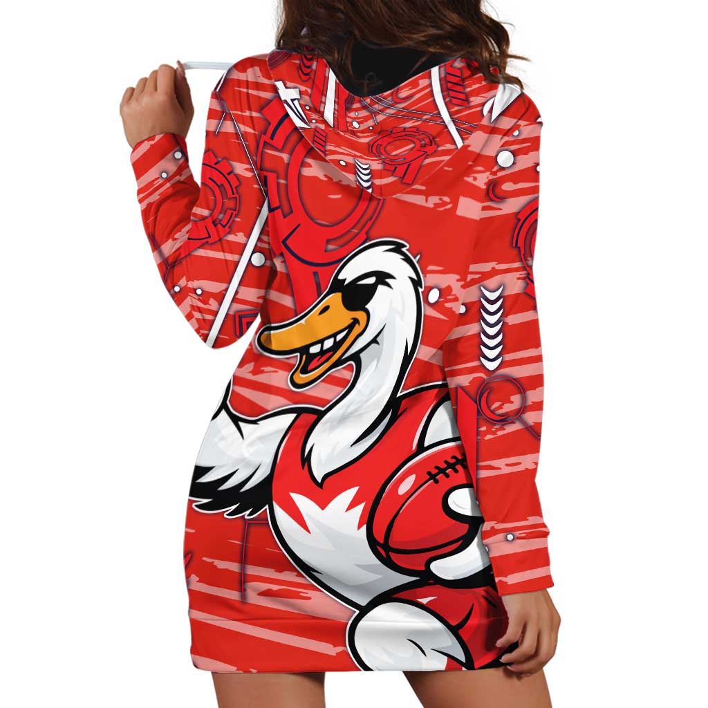 Sydney Swans Hoodie Dress Mascot Cartoon Football Illustration Style