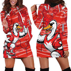 Sydney Swans Hoodie Dress Mascot Cartoon Football Illustration Style