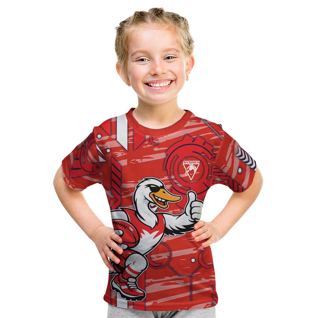 Sydney Swans Kid T Shirt Mascot Cartoon Football Illustration Style
