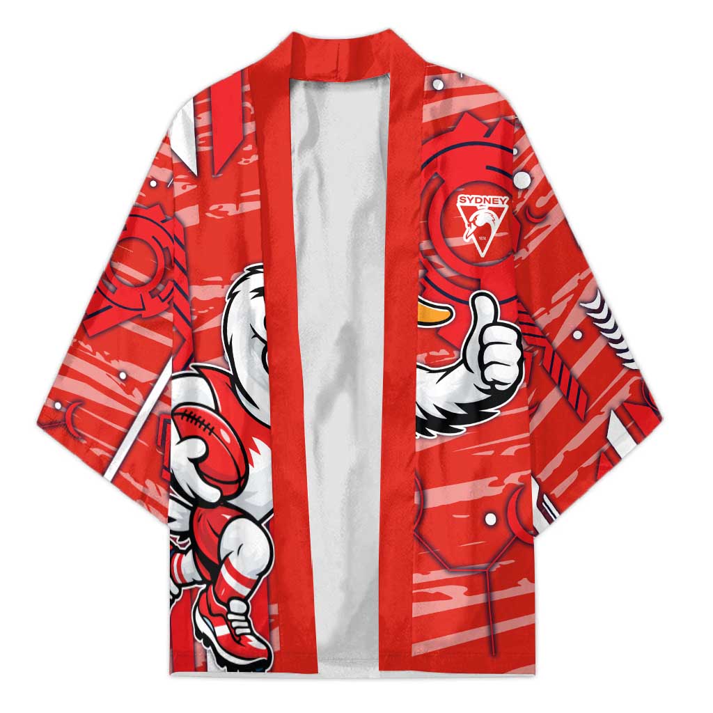 Sydney Swans Kimono Mascot Cartoon Football Illustration Style