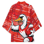 Sydney Swans Kimono Mascot Cartoon Football Illustration Style