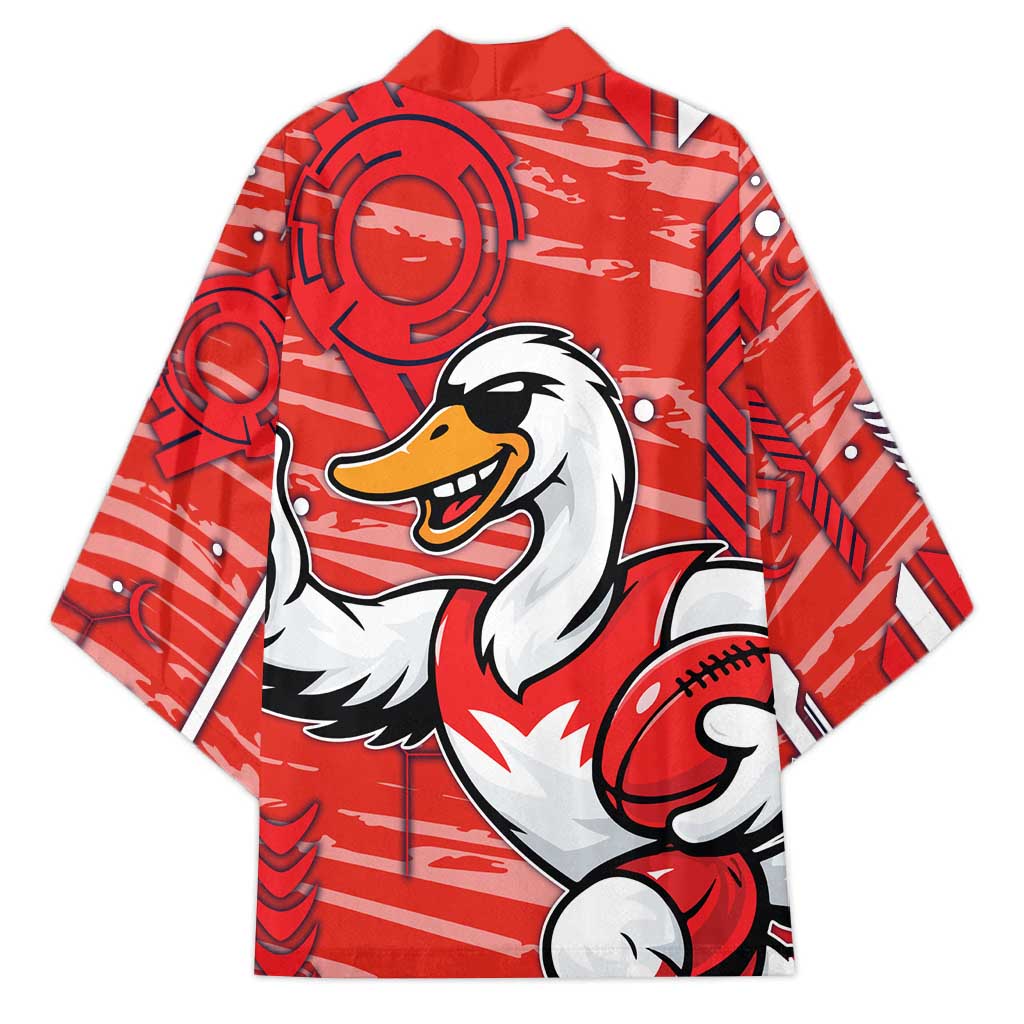 Sydney Swans Kimono Mascot Cartoon Football Illustration Style
