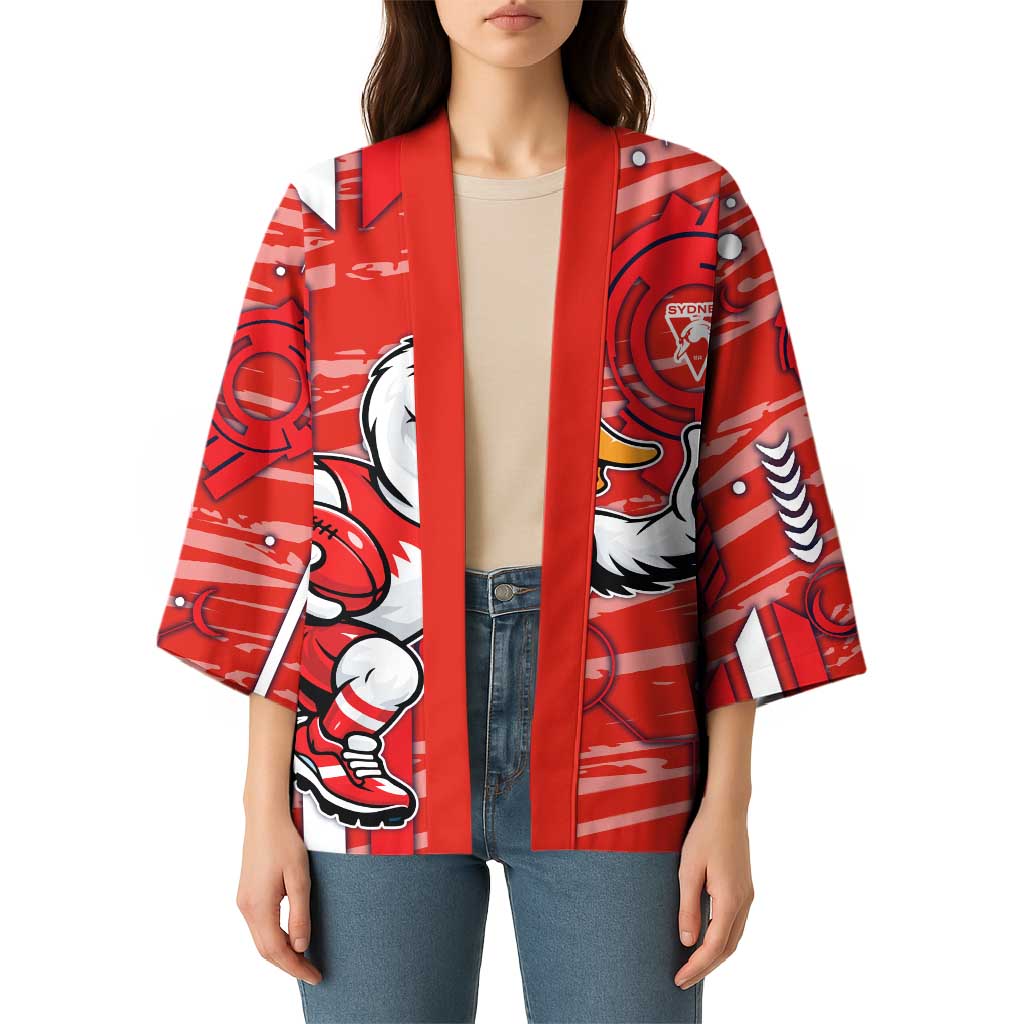 Sydney Swans Kimono Mascot Cartoon Football Illustration Style