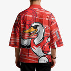 Sydney Swans Kimono Mascot Cartoon Football Illustration Style