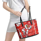 Sydney Swans Leather Tote Bag Mascot Cartoon Football Illustration Style