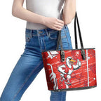 Sydney Swans Leather Tote Bag Mascot Cartoon Football Illustration Style