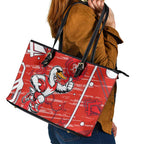 Sydney Swans Leather Tote Bag Mascot Cartoon Football Illustration Style