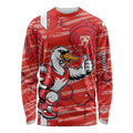 Sydney Swans Long Sleeve Shirt Mascot Cartoon Football Illustration Style
