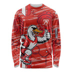 Sydney Swans Long Sleeve Shirt Mascot Cartoon Football Illustration Style