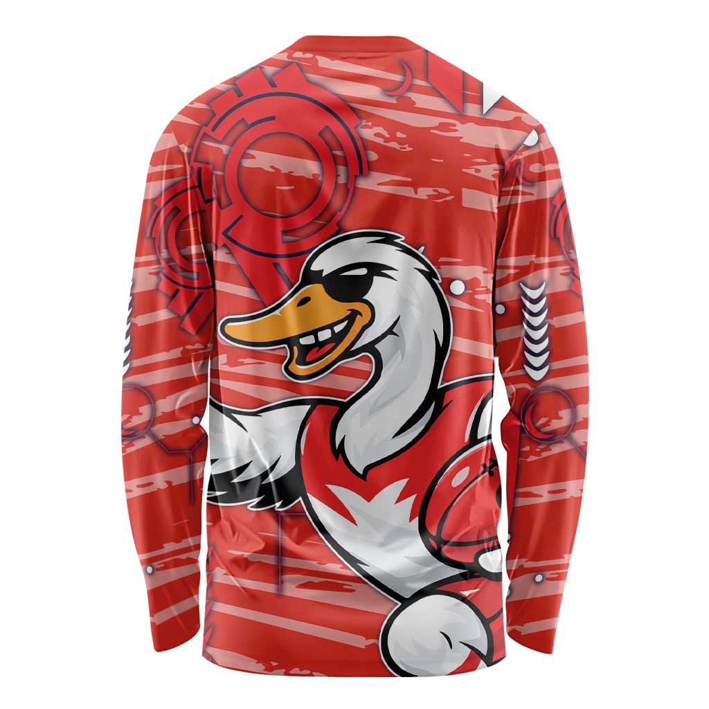 Sydney Swans Long Sleeve Shirt Mascot Cartoon Football Illustration Style