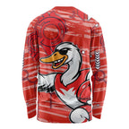 Sydney Swans Long Sleeve Shirt Mascot Cartoon Football Illustration Style
