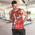 Sydney Swans Men Tank Top Mascot Cartoon Football Illustration Style